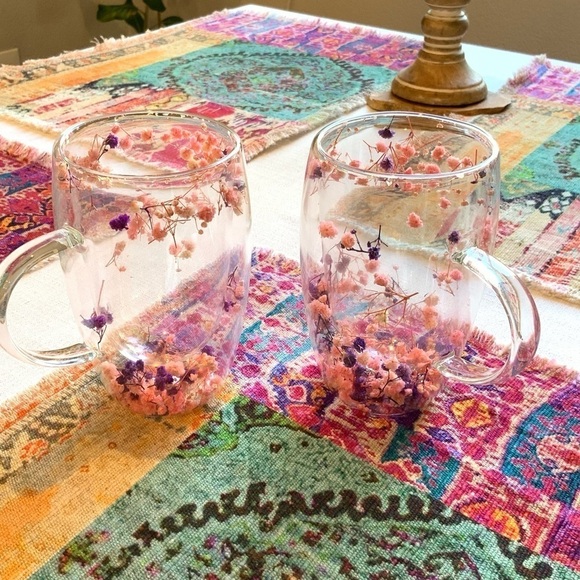Double Walled Glass Coffee Mug with Handle - Picture 2 of 3